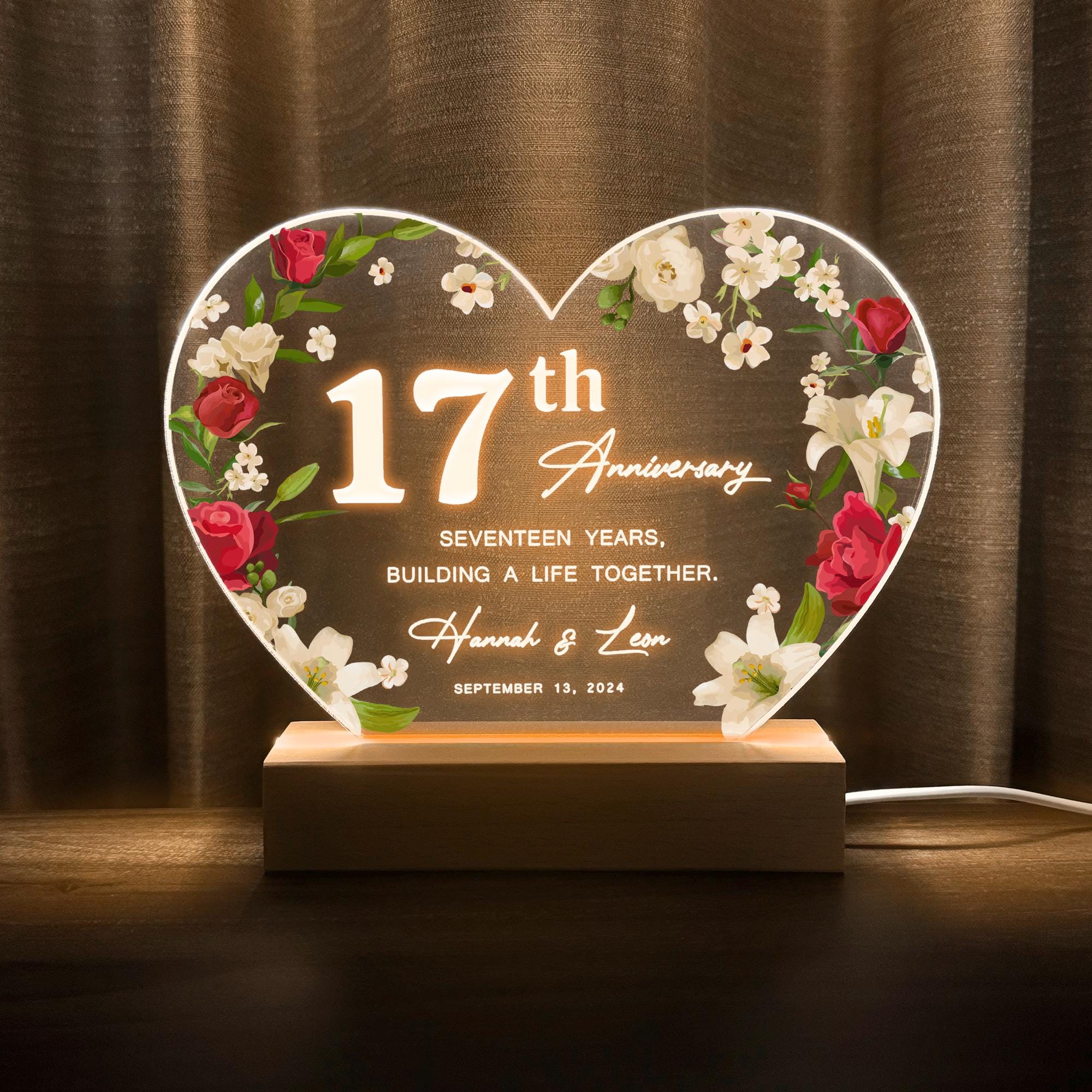 Happy 17th Anniversary!! 氷雨下 SEC 17th Anniversary Gift, Furniture Anniversary Gift, 17 Year
