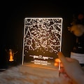 Custom star map by date, Star map night light, Personalized constellation map, Night sky by date, Engagement gift for him and her, STAR01