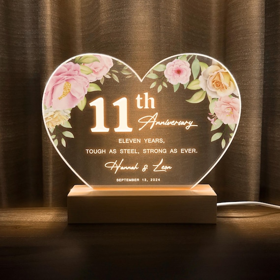 11th Anniversary Gift, Steel Anniversary Gift, 11 Years