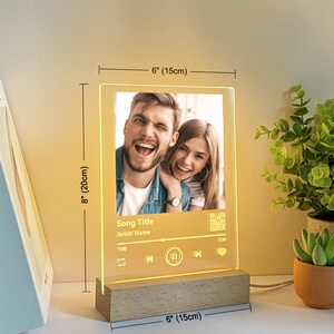 Custom LED Music Plaque, Personalized Picture Frames, First Wedding ...