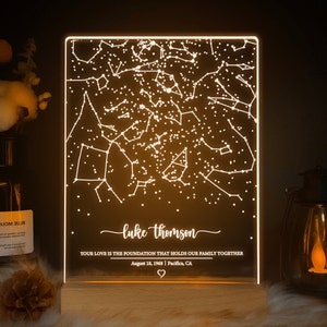 Daddy Gifts, Custom star map by date, Personalized Gift For Dad, Family Gift, Father's Day Gift for Him, STAR02MM