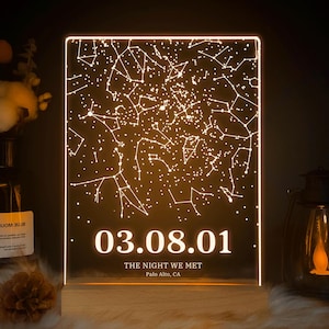 Custom star map by date, Gift for him, Anniversary gift, Personalized christmas gifts, Night sky by date, Boyfriend gift, STAR01Y
