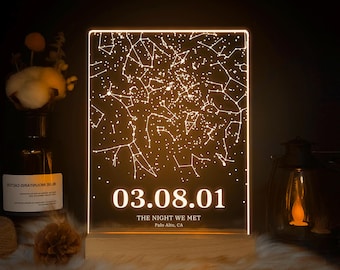 Custom star map by date, Gift for him, Anniversary gift, Personalized christmas gifts, Night sky by date, Boyfriend gift, STAR01Y