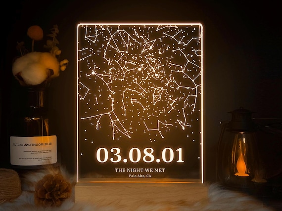 Custom star map by date, Gift for him, Anniversary gift, Personalized christmas gifts, Night sky by date, Boyfriend gift, STAR01Y