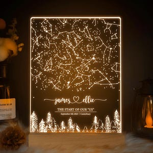Anniversary gifts for him, Custom star map by date, Personalized wedding gift, Boyfriend gift,  Christmas gifts for her, STAR01P