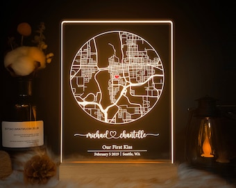 Anniversary gift, Where We Met Map, Where We Met Gift, First Date Gift, Personalised gift for him and her, Custom Home Decor, MAP03