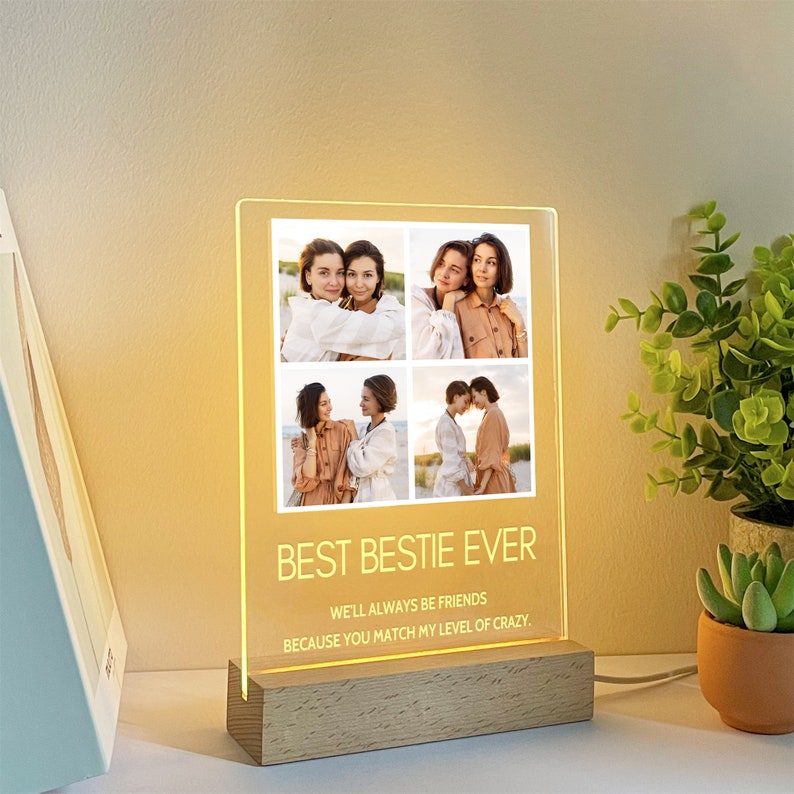 Custom LED Photo Plaque for Him Boyfriend Birthday Gifts Etsy