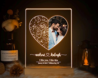 Personalized Engagement Gift, Star Map by Date Gift, Engagement Keepsake Gift, Custom Photo Gift, Wedding Gift, STAR01N