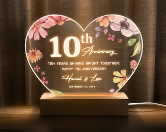 10th Anniversary Gift, Tin Anniversary Gift, Aluminum Anniversary