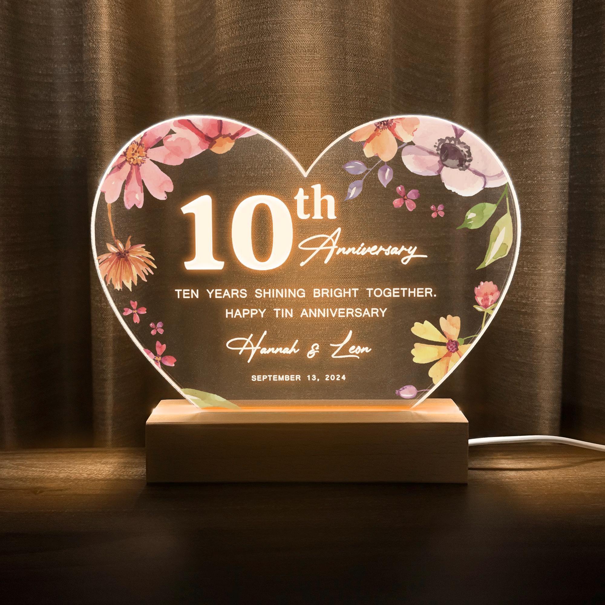 10th Anniversary Gift, Tin Anniversary Gift, Aluminum Anniversary