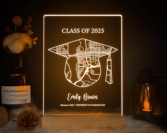 Gift For Him, Personalized Graduation Gift, Custom Grad Gift with Name, Date & School, College Graduation Gift For Her, MAP22