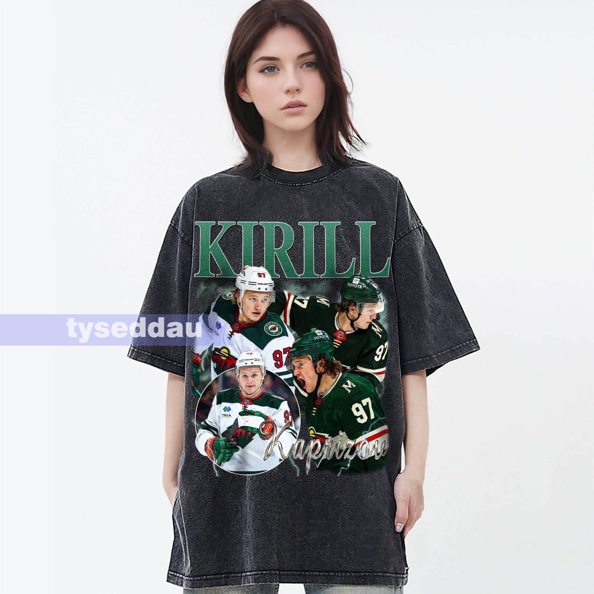 RuffClothing Kirill Kaprizov Shirt - Minnesota Hockey Kids Shirt - Kirill The Thrill - Kids Ice Hockey T-Shirt - Funny Hockey Shirt for Kids - Youth