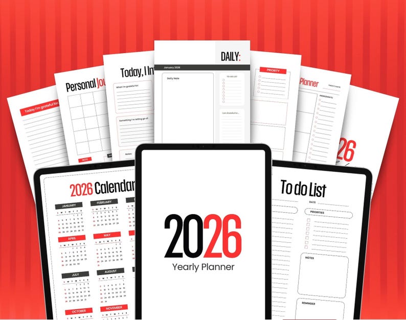 2026 Digital Planner | Canva Editable Template (instant Download ...