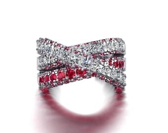 Rubin Evighetsring: Stapelbar ring i 925 sterlingsilver