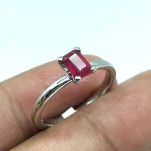 Red Ruby Ring | Sterling Silver 925 | Promise Ring |Ruby Jewelry | Handmade ring | Birthday Gift For Her