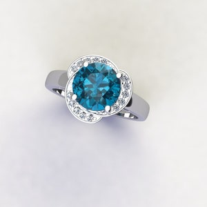 Blue Topaz Ring-925 Sterling Silver Ring-Engagement Ring-Swiss Blue Topaz-Statement Ring-Topaz Ring- December Birthstone-Blue Gemstone Ring