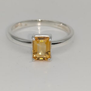 Citrine Ring, Natural Citrine, November Birthstone, Citrine Ring Sterling Silver 925, Citrine Rings For Women, Statement Ring, Gift For Her