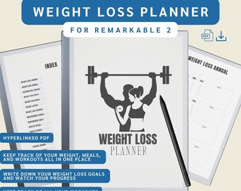 reMarkable Abnehmplaner: Hyperlinked Fitness Journal (PDF)