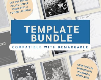 Pacchetto di modelli reMarkable: planner, diari, note (download digitale)