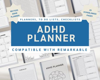 Simplified ADHD Digital Planner (made by an ADHDer) compatible with reMarkable
