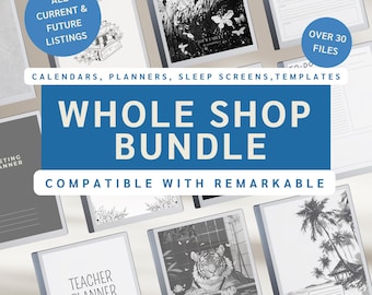 reMarkable Vorlagen Bundle: Digital Life Planer, Journals (PDF & PNG)
