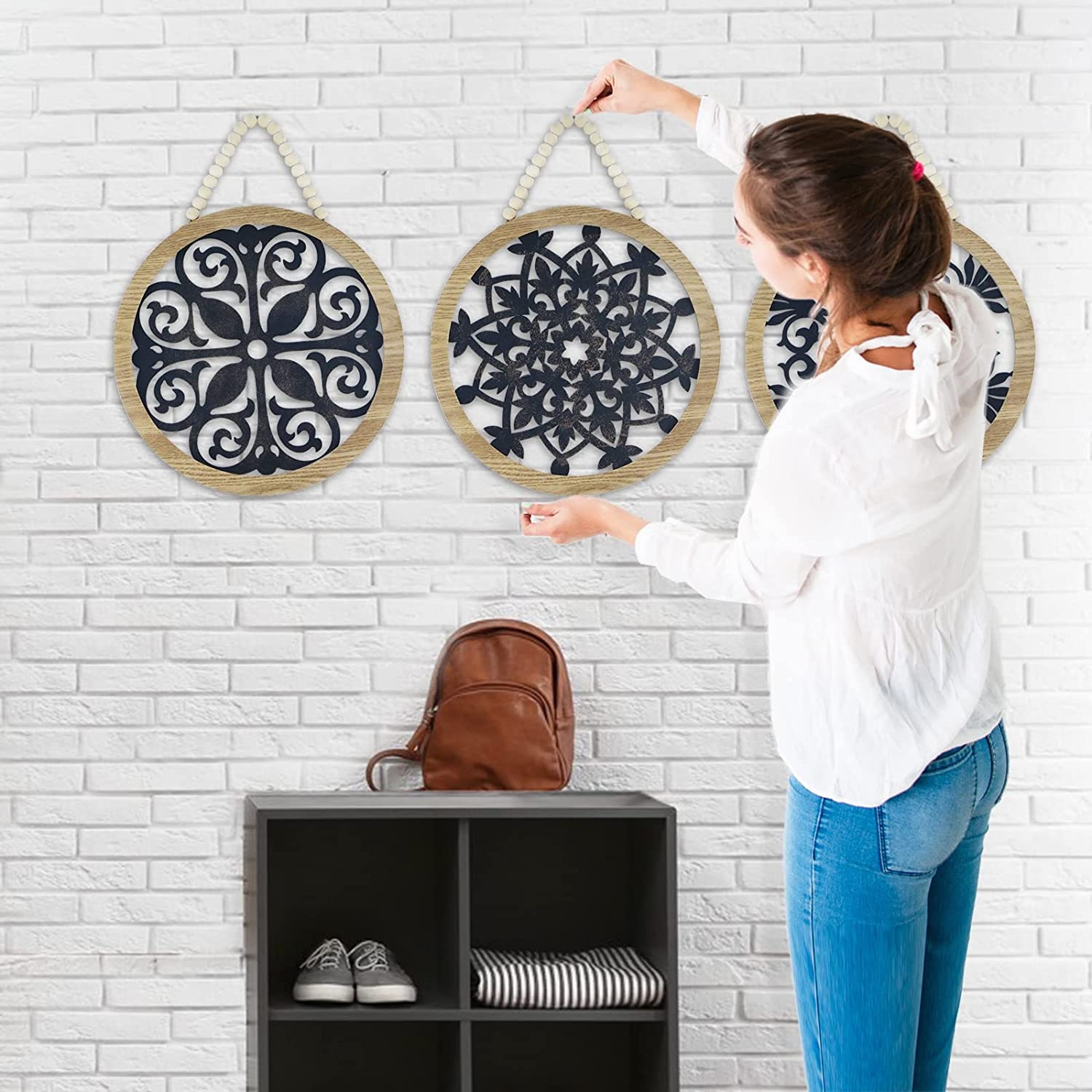 Set of 3 Large Rustic Wall Decor Farmhouse Wall Decor Etsy