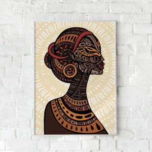 Aesthetic Black Woman Wall Art, Black Girl Poster Black Woman Wall Art, Black Queen Poster, Gift For Her, Black Poster