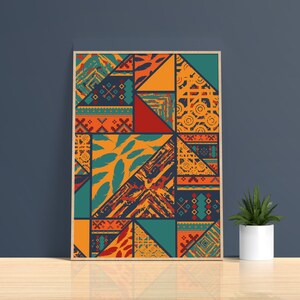 Afrikanischer Tribal Stil Kunstdruck, Afro Boho Kunstwerk, afrikanische minimalistische Illustration, Minimal Housewarming Geschenk Art Print