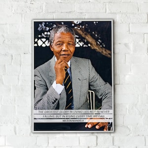 Nelson Mandela Wall Art, Nelson Mandela Quote Framed Canvas Printing, Famous Wall Art, Print on Canvas, Home Decor, Abstract Artwork