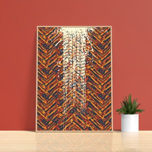 Afrikanischer Tribal Style Kunstdruck, Afro Boho Kunstwerk, Afrikanische minimalistische Illustration, minimale Housewarminggeschenk Kunstdruck