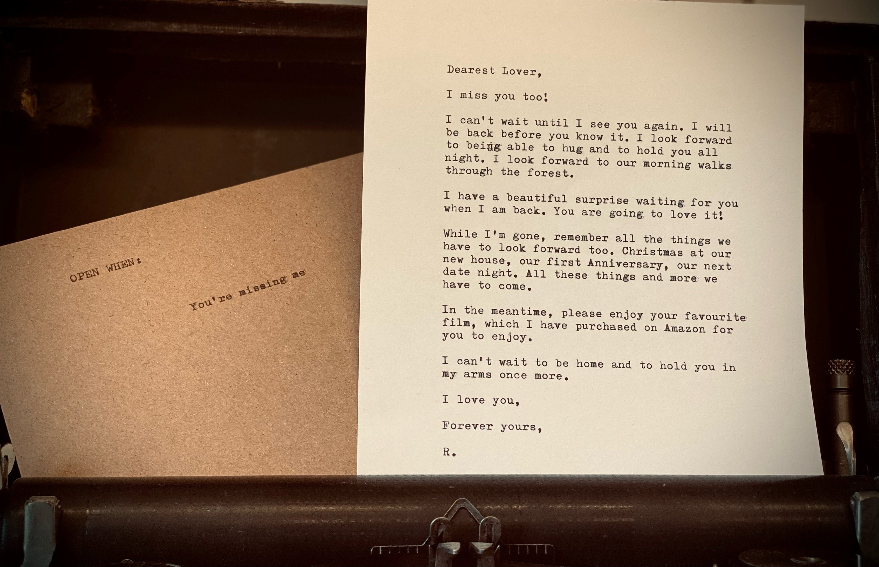 Custom Typewritten Open When Letters set of 8 Etsy