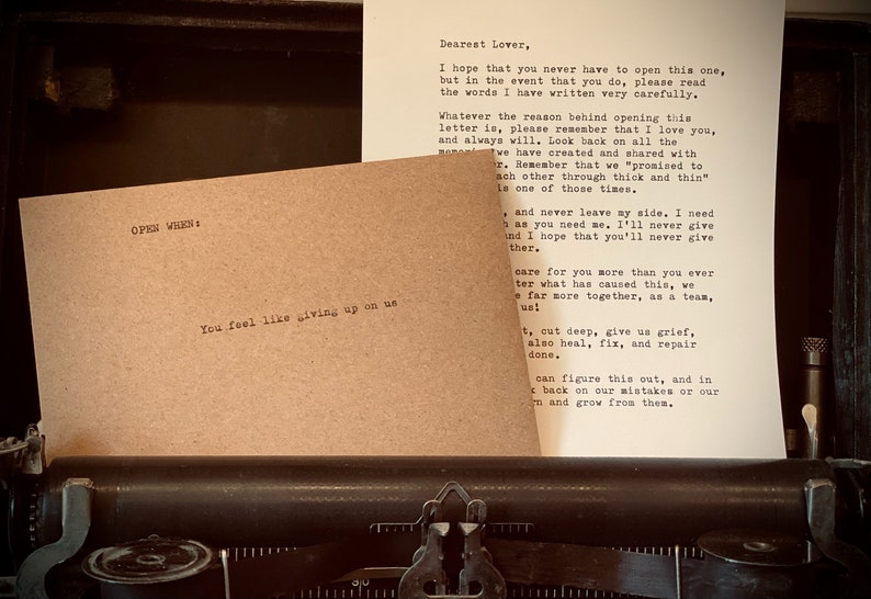 Custom Typewritten Open When Letters set of 8 Etsy
