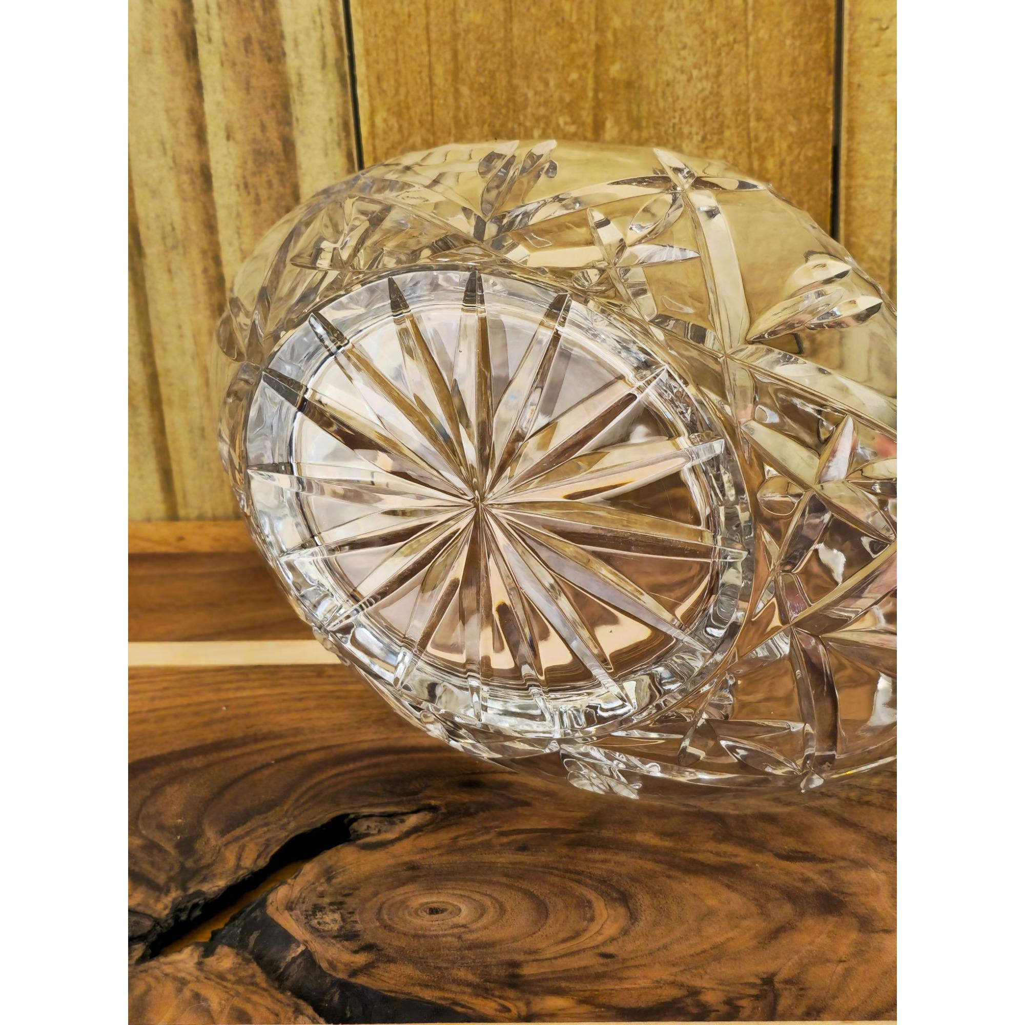 POLONIA 花瓶 Vintage Polonia Lead Crystal Basket Vase Made in Poland - Etsy