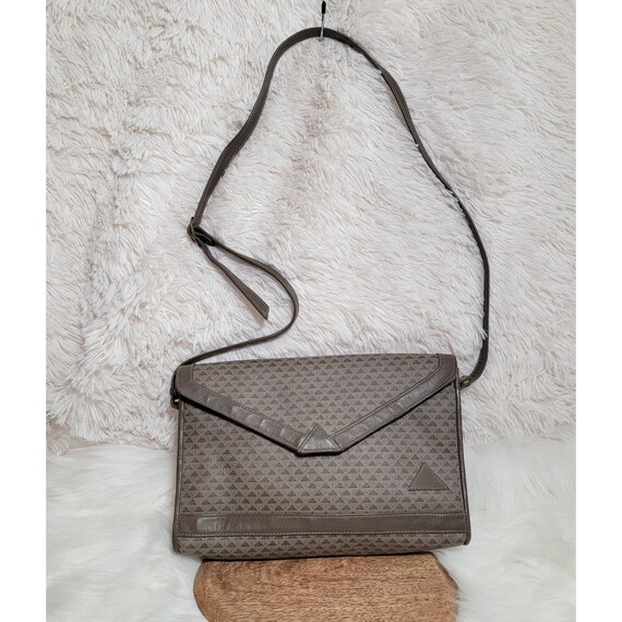 Vintage Liz Claiborn 80's Triangle Geometric Print Envelope Crossbody Handbag View 5