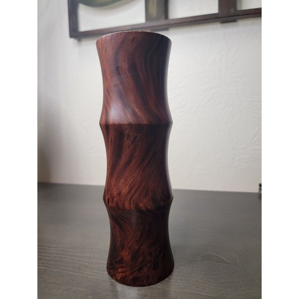 Tall Wooden Vase