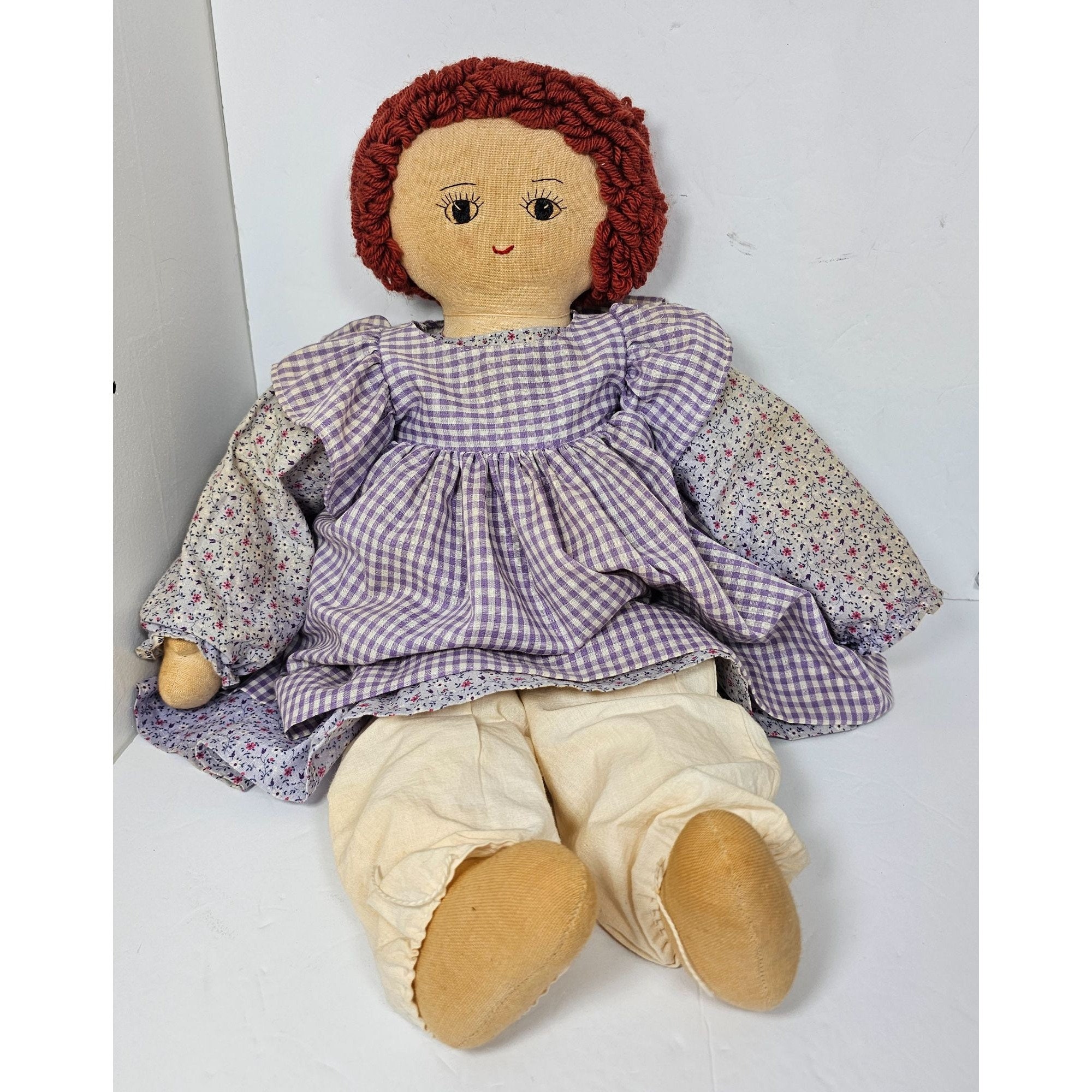 POUPEE EN TISSU 60 CM VETEMENTS ACCESSOIRES vintage ancienne