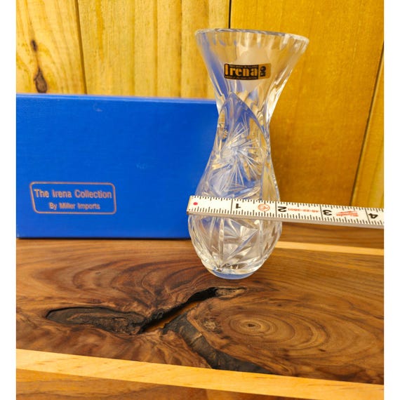 オールドIrena クリスタルガラス ハンドメイド The Irena Collection Lead Crystal Decorative Mini Vase by Miller