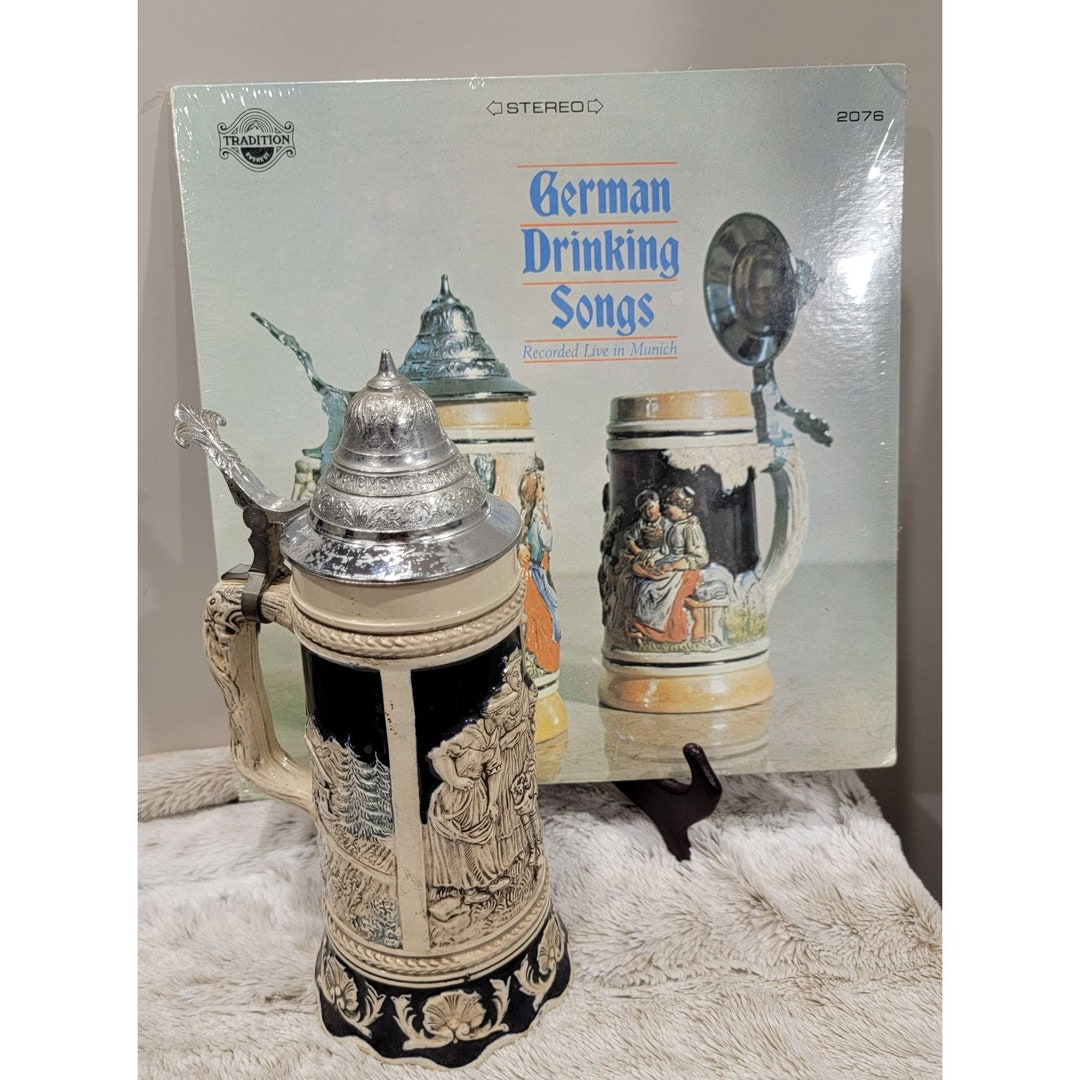 German Beer Stein Music Box With LP of Germann Drinking Songs Etsy