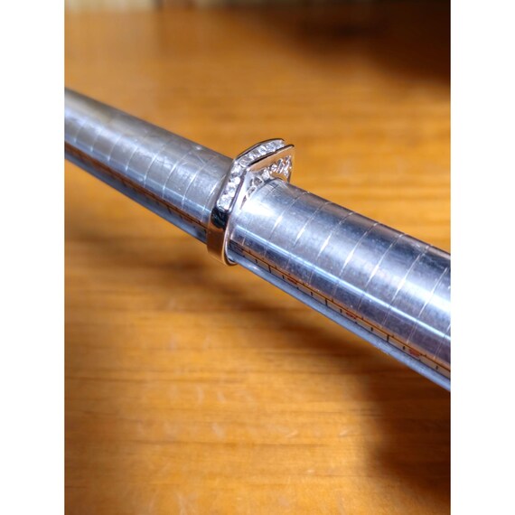 Sterling Silver Geometric Angle Ring Round Crysta… - image 4