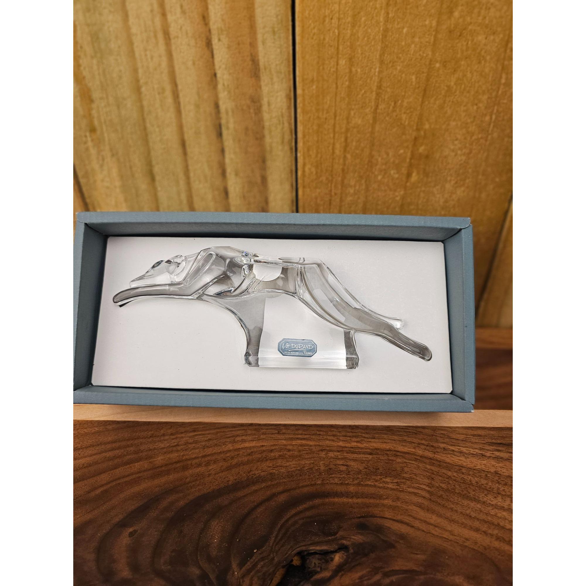 Jaguar ジャガー MAGIC CRYSTAL クリスタルオブジェ Crystal Jaguar Figurine by J.G. Durand France in Gift Box 7