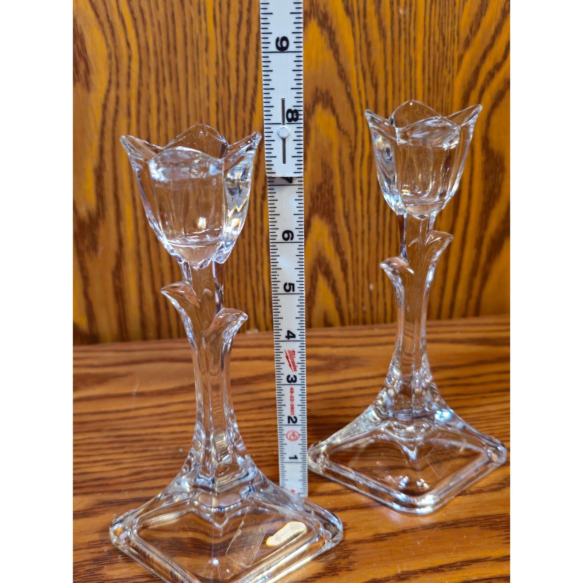 Set of 2, Vintage Tulip Candle Holders, Toscany Classics 24% Lead