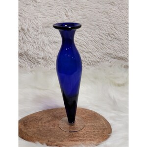 Hand Blown Cobalt Blue Bud Vase