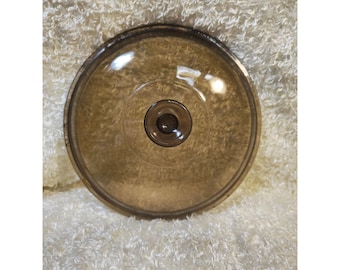 Tapa de repuesto redonda de plástico ahumado de 25 cm de diámetro para utensilios de cocina o electrodomésticos pequeños.