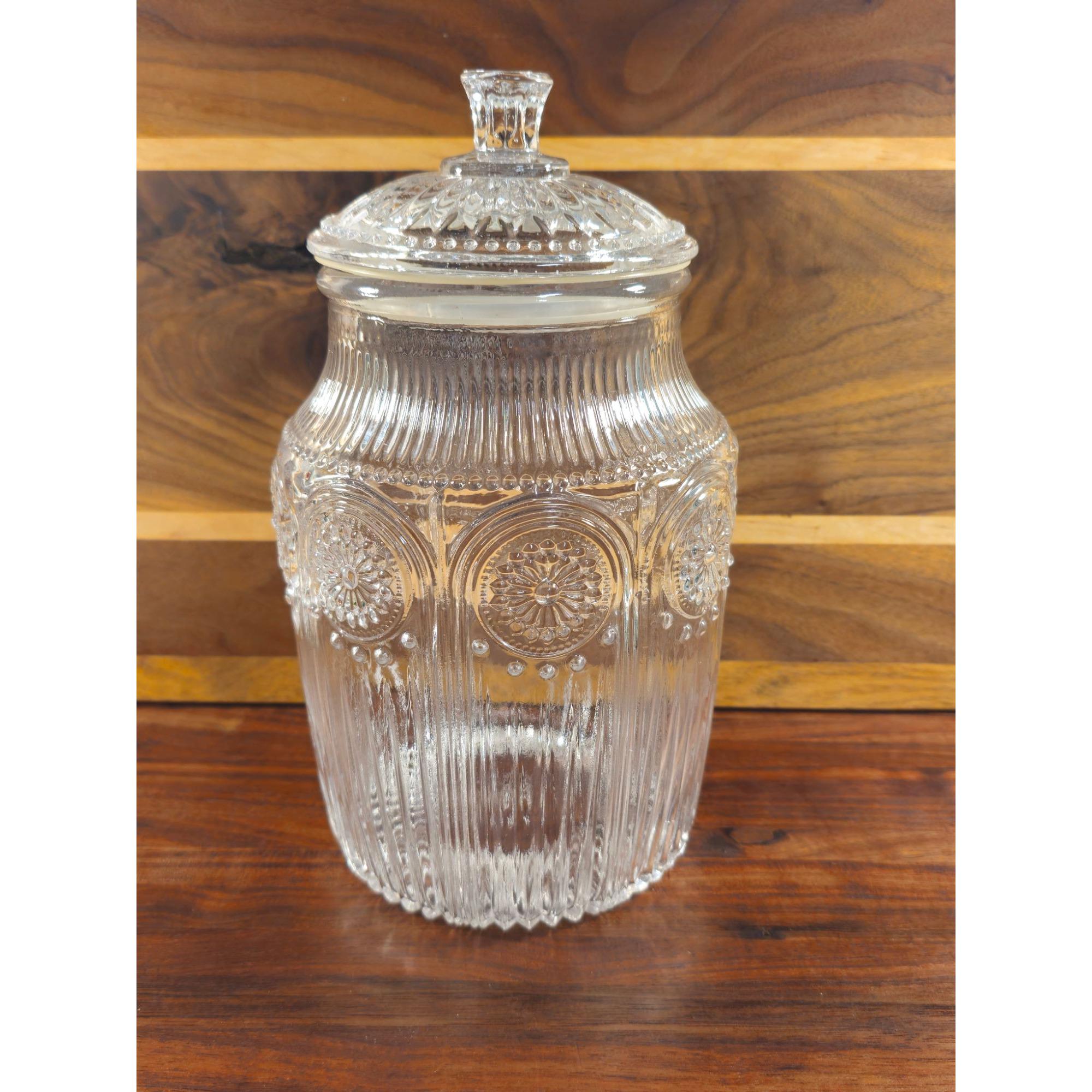 Pioneer Woman's Adeline Glass Tall Cannister Cookie Jar - Etsy