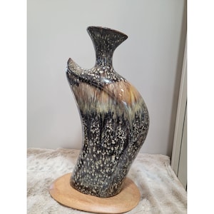 Gorgeous Glazed Apropos Home Collection Tall Sculptured Vase