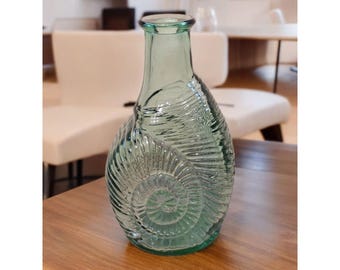 Vintage Light Green/Teal Nautilus Shell Shaped Figural Bottle/Vase, Canada