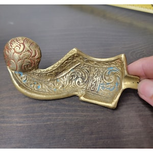 Brass Turkish Shoe Ashtray/Incense Holder/Pipe Stand