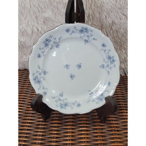 Antique Johann Haviland Blue Garland China 7.5&quot; Dinner Plate
