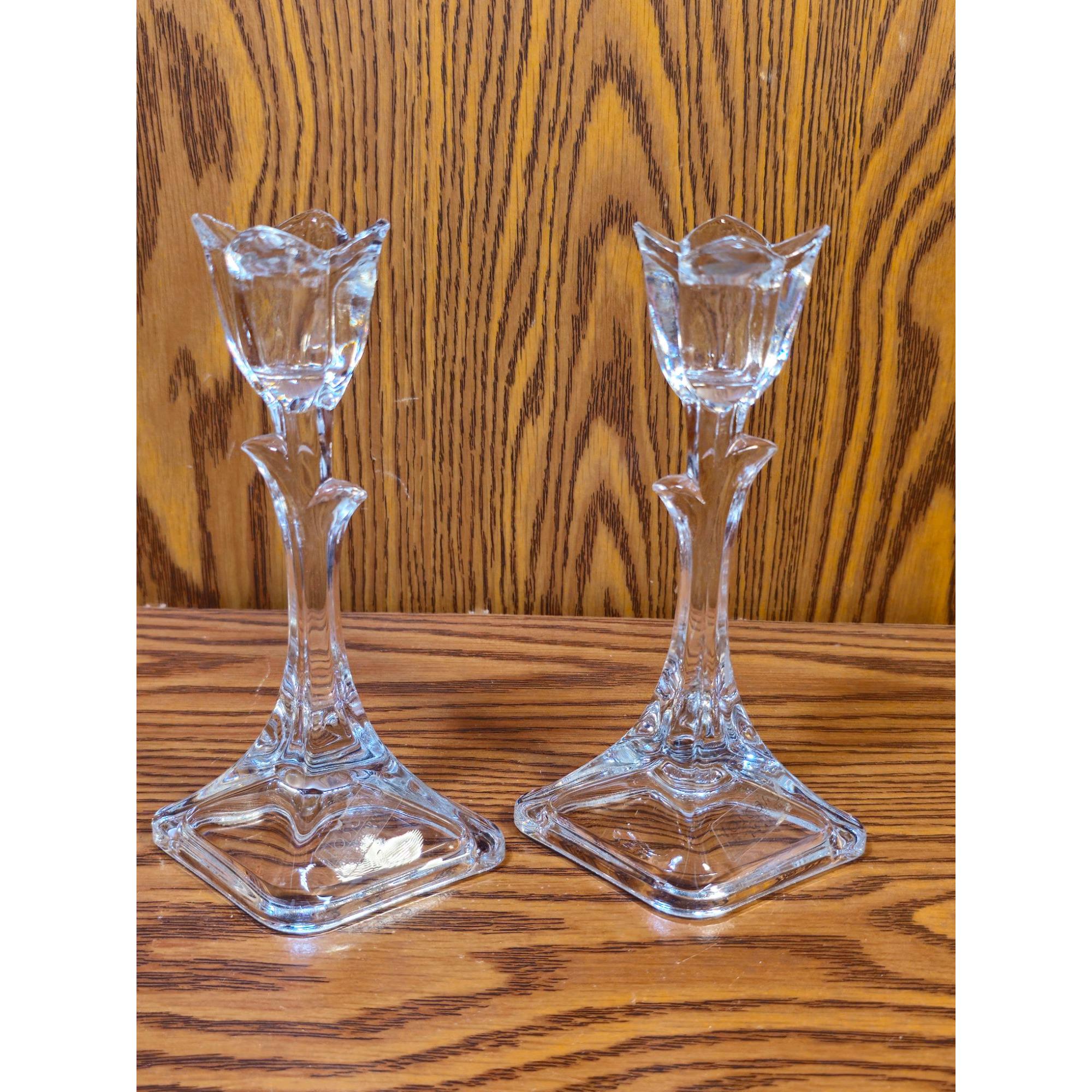 Set of 2, Vintage Tulip Candle Holders, Toscany Classics 24% Lead