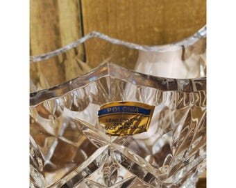 Vintage Polonia Lead Crystal Basket Vase Made in Poland - Etsy